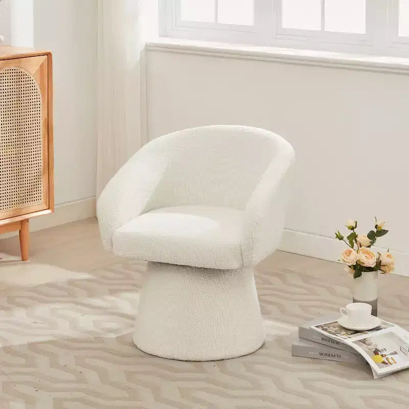 Christopher Knight Home Thane Fauteuil d'appoint pivotant moderne de style Mid-Century en velours côtelé