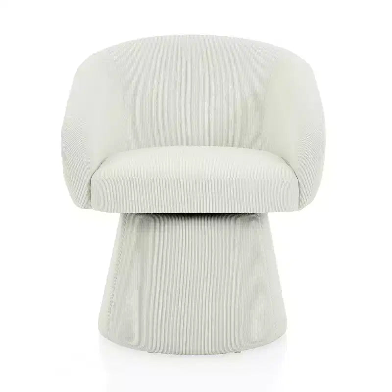 Christopher Knight Home Thane Fauteuil d'appoint pivotant moderne de style Mid-Century en velours côtelé