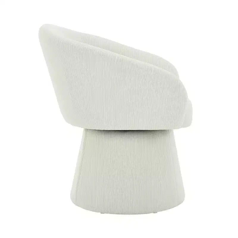 Christopher Knight Home Thane Fauteuil d'appoint pivotant moderne de style Mid-Century en velours côtelé