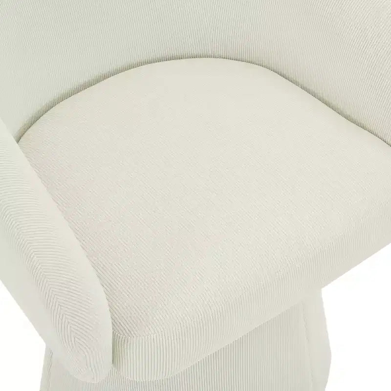 Christopher Knight Home Thane Fauteuil d'appoint pivotant moderne de style Mid-Century en velours côtelé