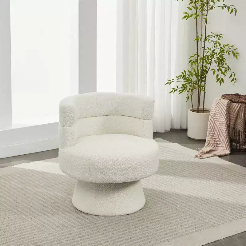 Christopher Knight Home Valhein Fauteuil contemporain pivotant à 360° rembourré en tissu bouclé