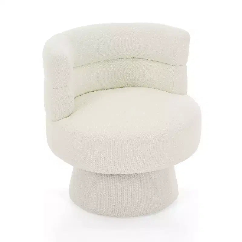 Christopher Knight Home Valhein Fauteuil contemporain pivotant à 360° rembourré en tissu bouclé
