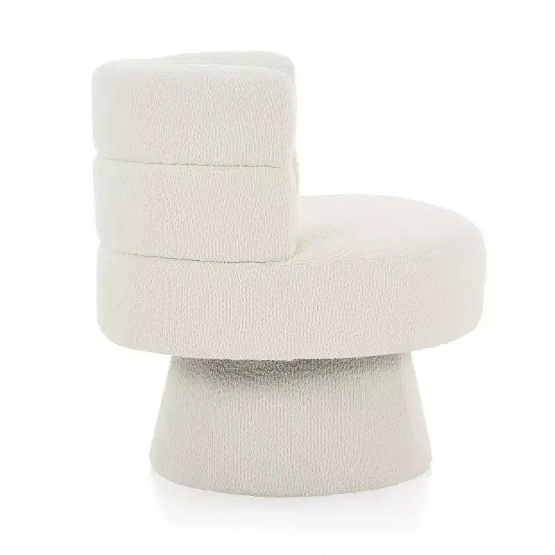 Christopher Knight Home Valhein Fauteuil contemporain pivotant à 360° rembourré en tissu bouclé