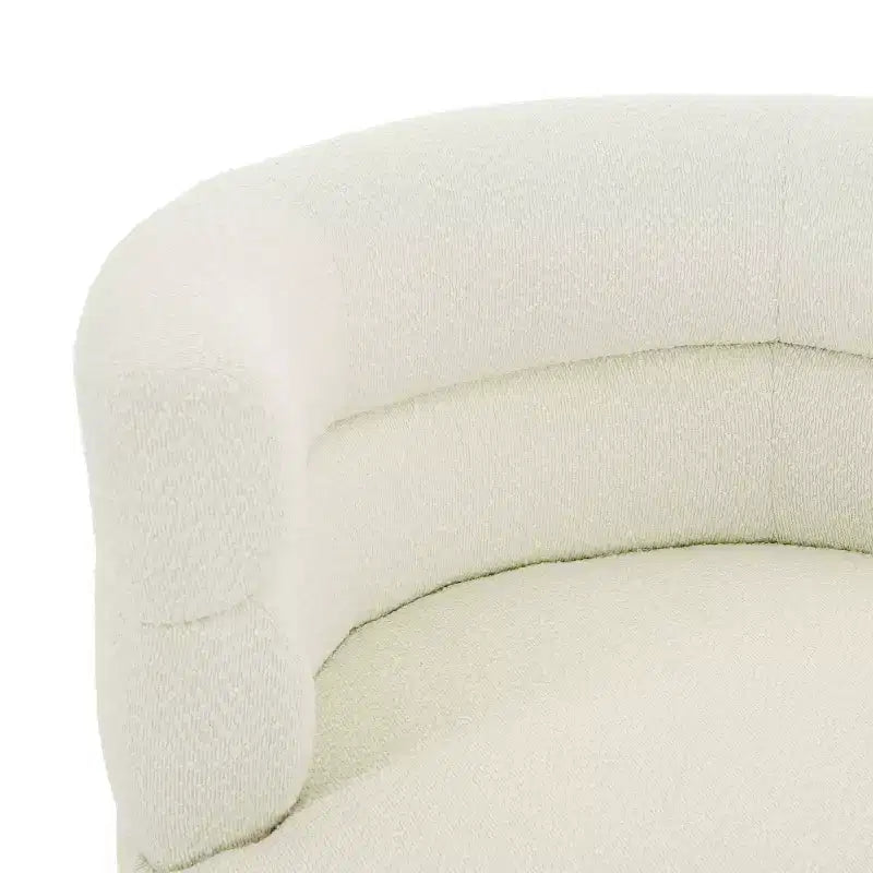 Christopher Knight Home Valhein Fauteuil contemporain pivotant à 360° rembourré en tissu bouclé
