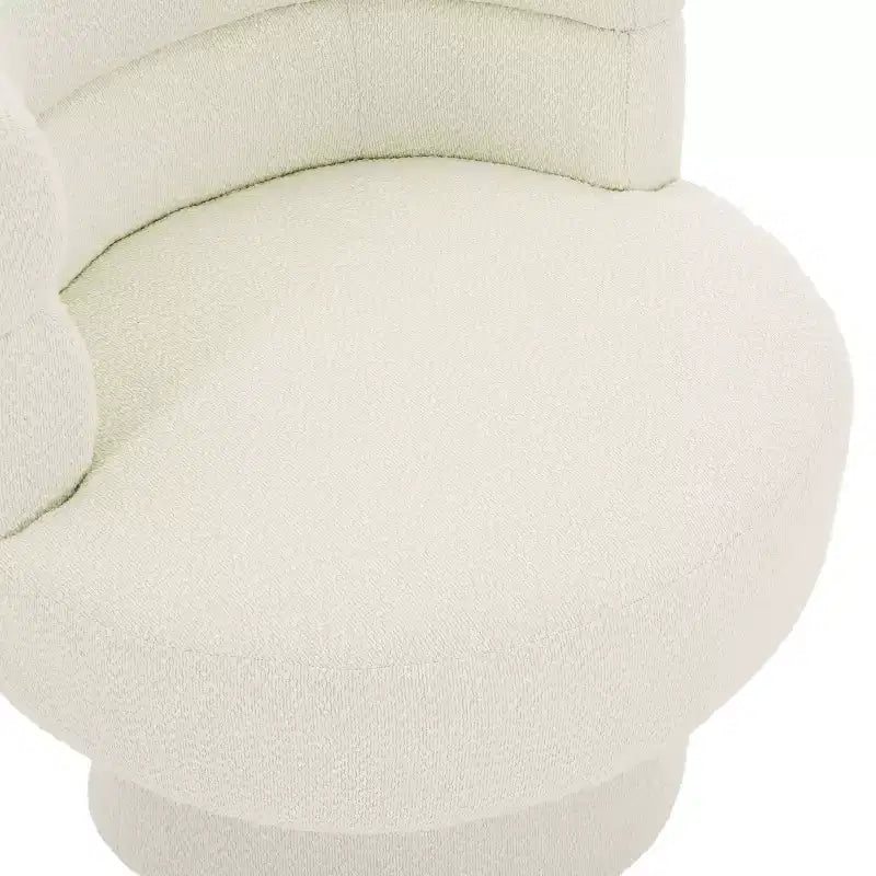 Christopher Knight Home Valhein Fauteuil contemporain pivotant à 360° rembourré en tissu bouclé