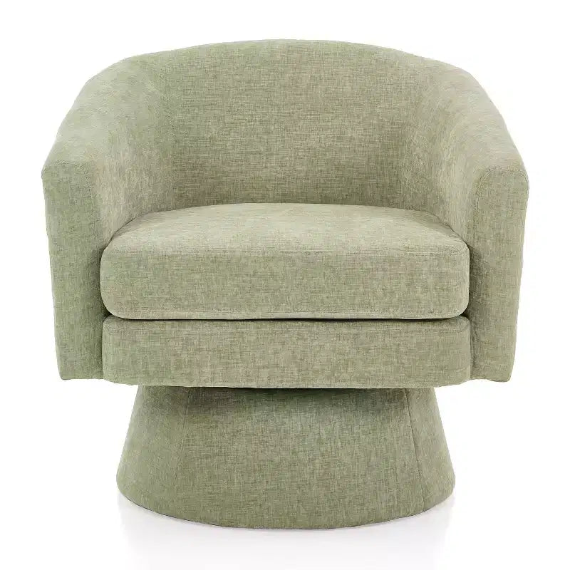 Christopher Knight Home Aether Contemporary 360 Swivel Chenille Upholstered Chair with Cushion