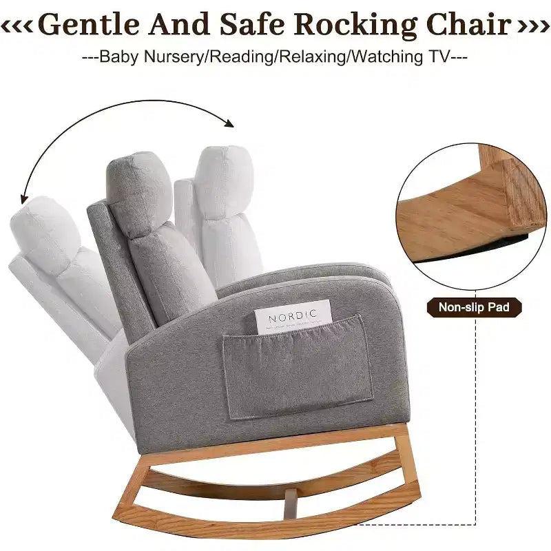 Fauteuil à bascule de puériculture Acekool avec rangement