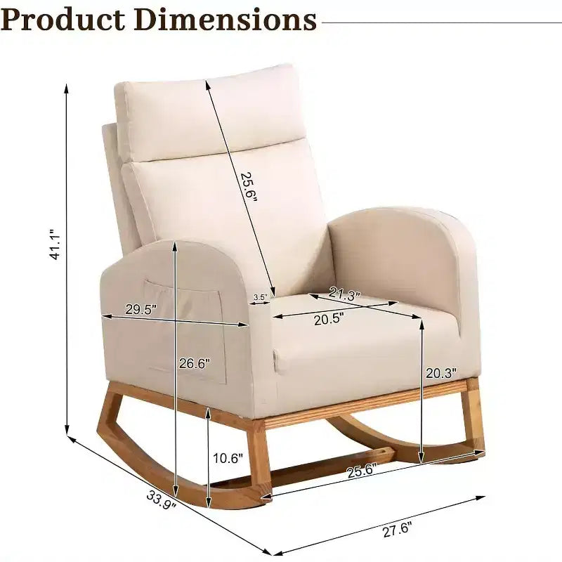 Fauteuil à bascule de puériculture Acekool avec rangement