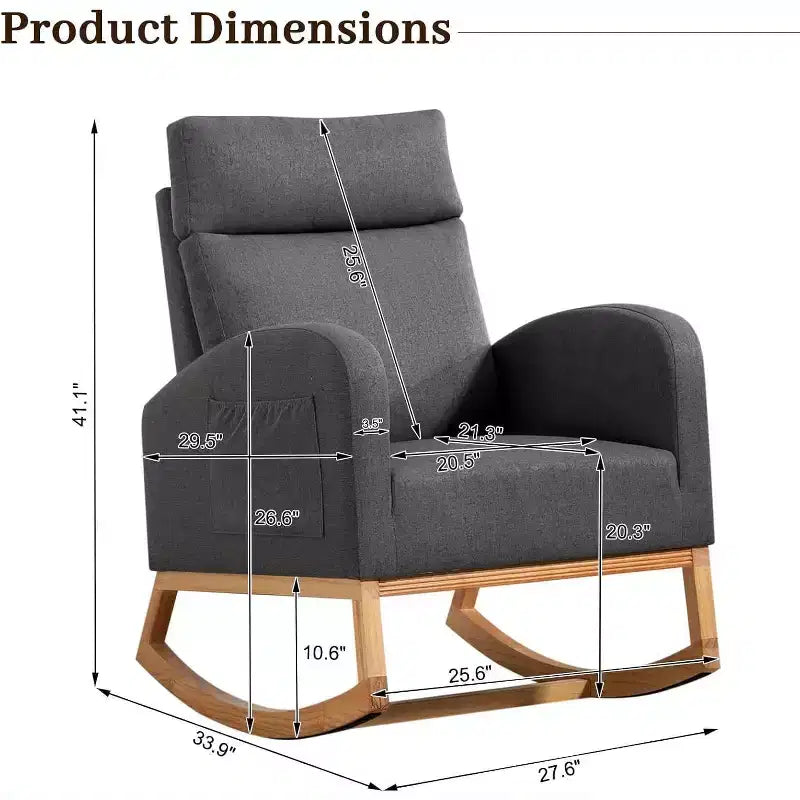 Fauteuil à bascule de puériculture Acekool avec rangement