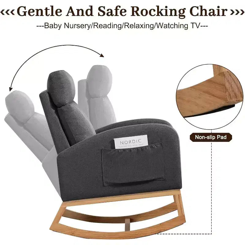 Fauteuil à bascule de puériculture Acekool avec rangement