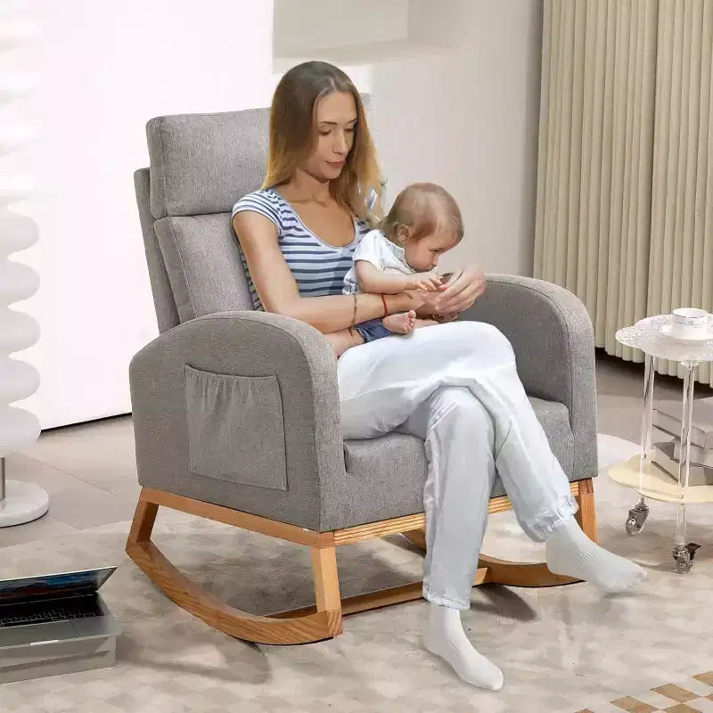 Fauteuil à bascule de puériculture Acekool avec rangement
