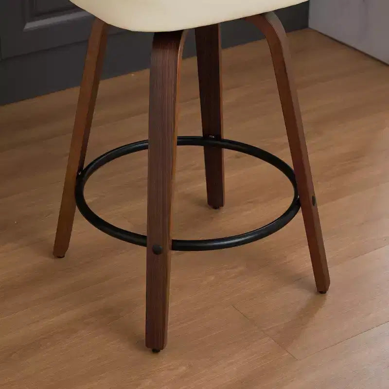 CLIHOME Lot de 2 tabourets de bar hauteur comptoir - Tabourets de bar 26 pouces en rotin avec dossier en canne et assise rembourrée