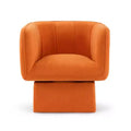GustoWave Modern 360 Swivel Accent Chair, Swivel Round Barrel Chair with Wide Cushion, Fluffy Velvet Fabric Sofa Chairs