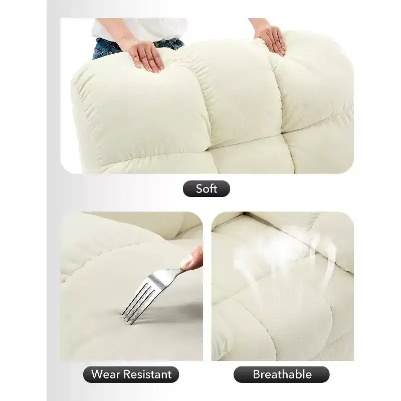 Fauteuil inclinable pivotant surdimensionné GUSTOWAVE pour adulte, inclinable manuel pivotant à 360°, canapé inclinable confortable en tissu doux