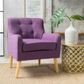 GDFStudio Merel Mid-Century Modern Fabric Tufted Accent Chair