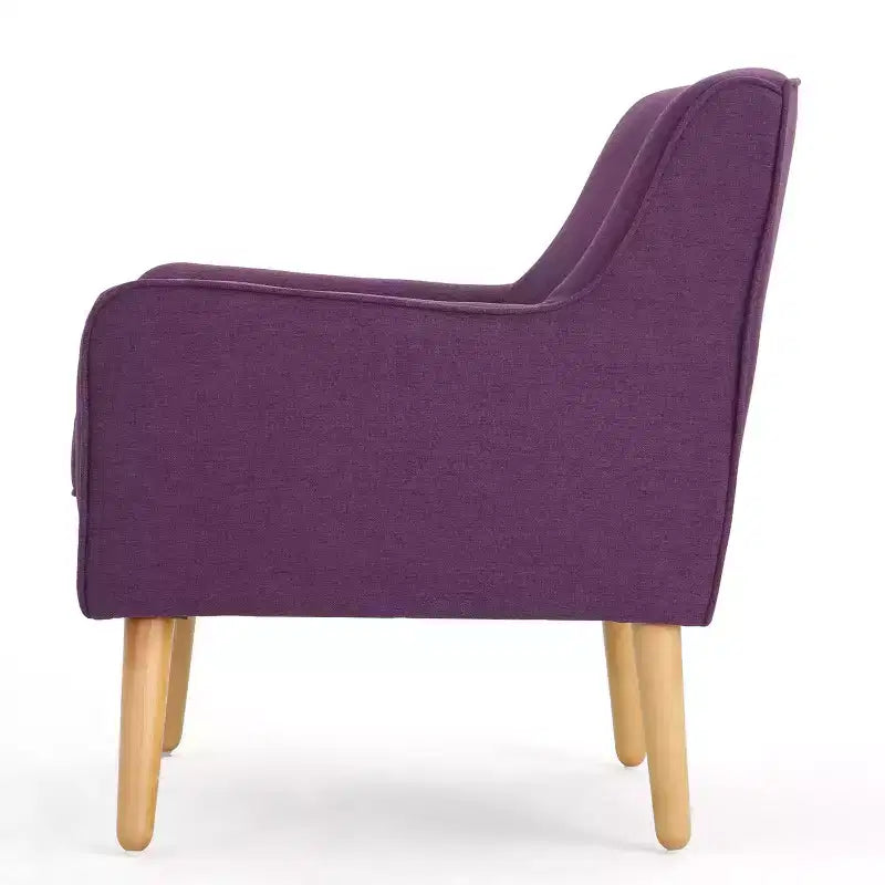 Fauteuil d'appoint capitonné en tissu, style milieu de siècle, GDFStudio Merel