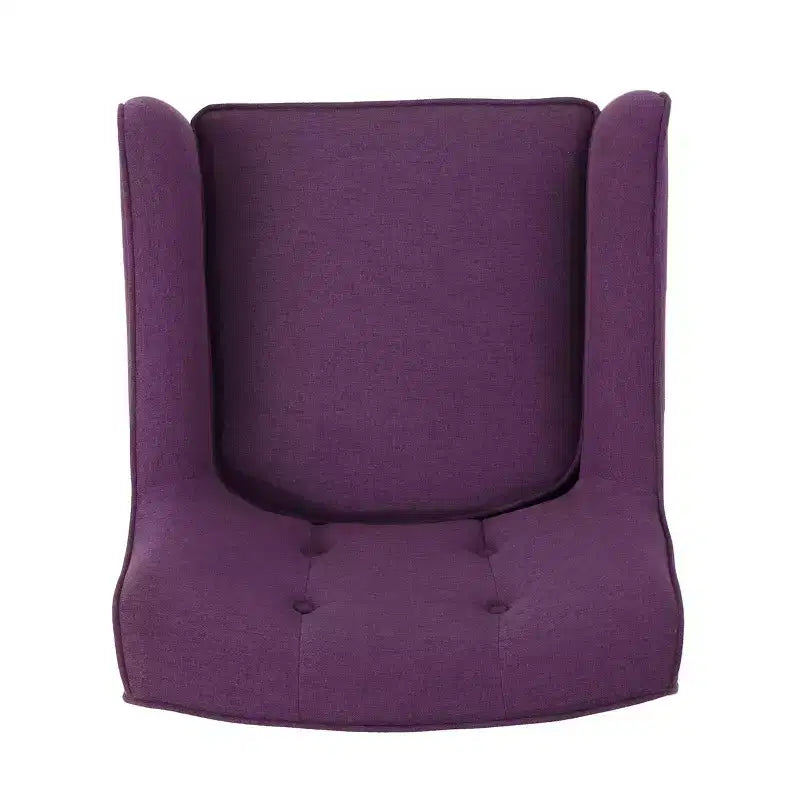 Fauteuil d'appoint capitonné en tissu, style milieu de siècle, GDFStudio Merel
