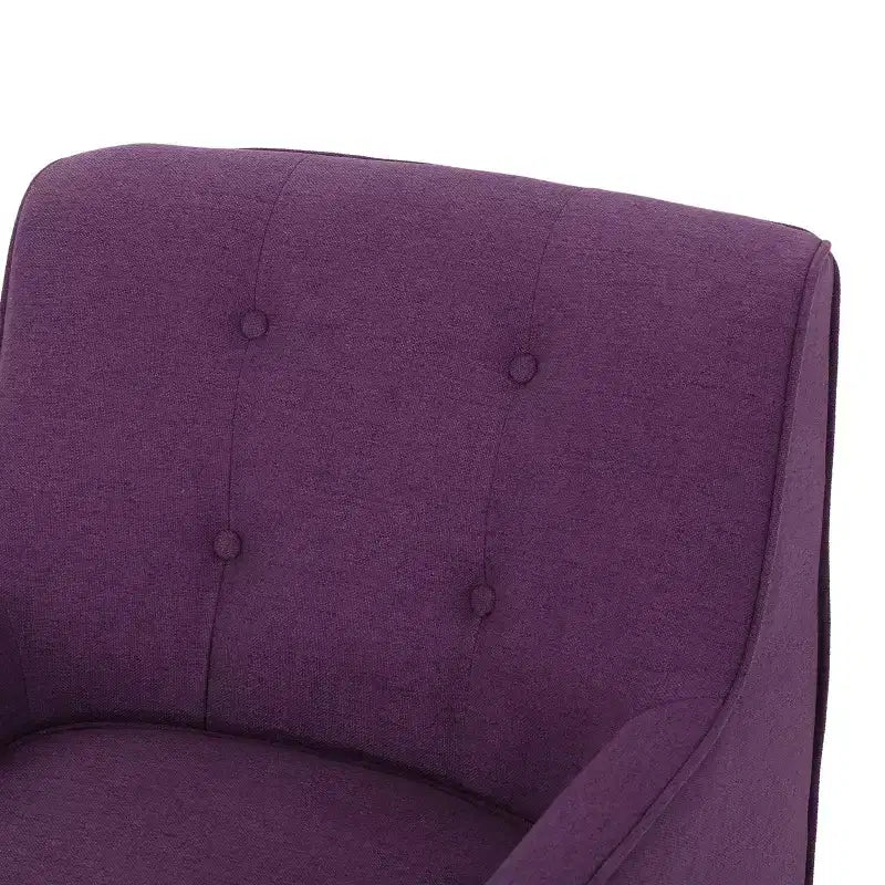 Fauteuil d'appoint capitonné en tissu, style milieu de siècle, GDFStudio Merel