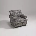 Floral Upholstered Chair - Chenille Fabric,Cozy Lounge Chair for Living Room, Bedroom, or Office