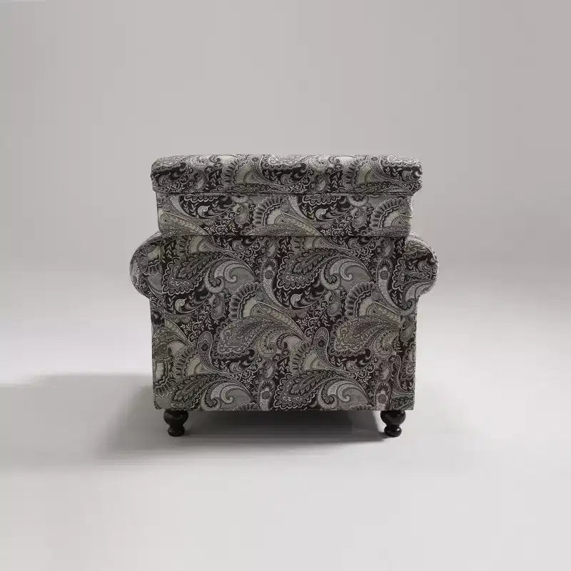 Fauteuil tapissé de fleurs - Tissu chenille, fauteuil confortable pour salon, chambre ou bureau