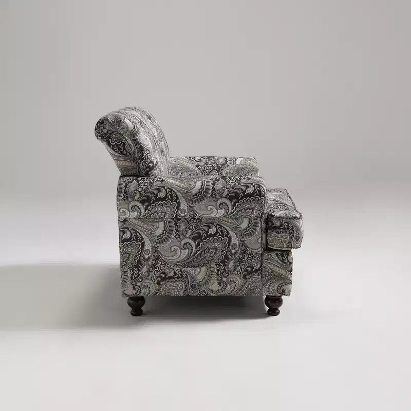 Fauteuil tapissé de fleurs - Tissu chenille, fauteuil confortable pour salon, chambre ou bureau