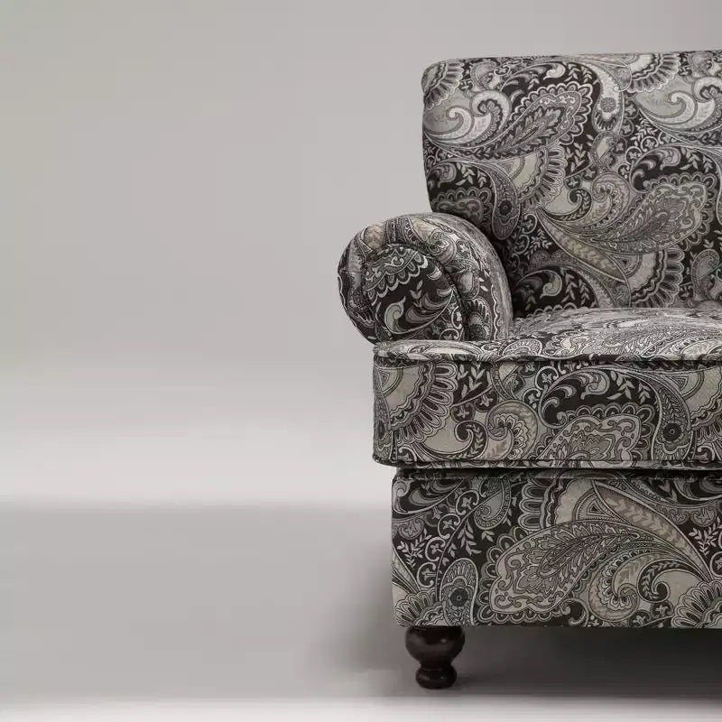 Fauteuil tapissé de fleurs - Tissu chenille, fauteuil confortable pour salon, chambre ou bureau