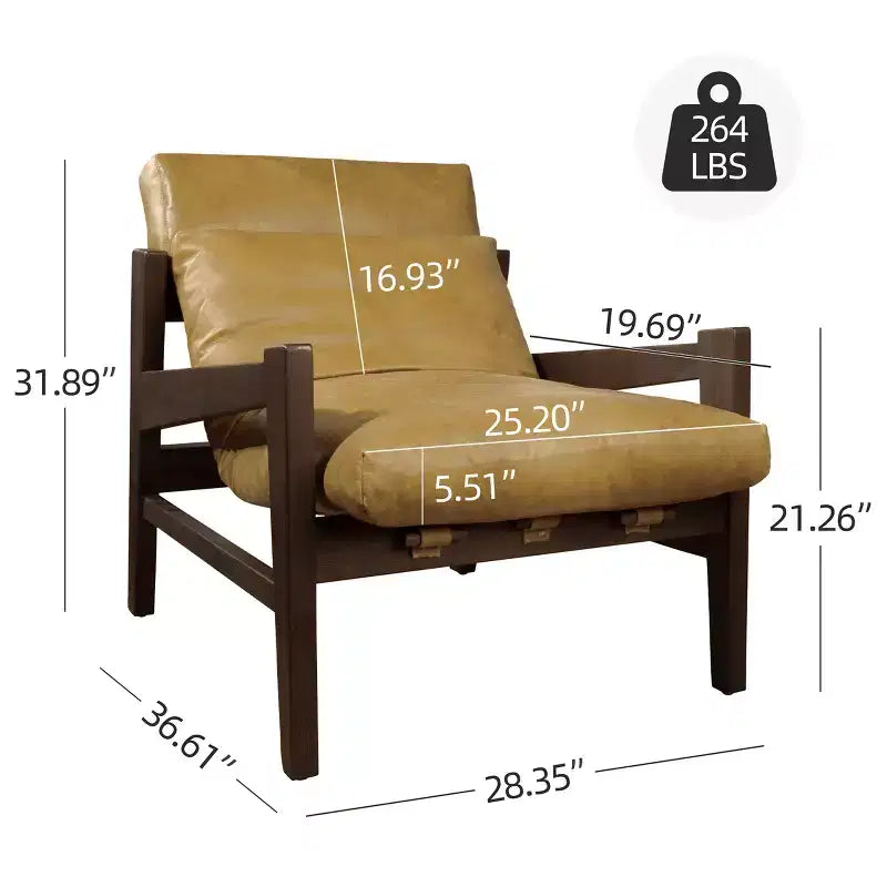 Fauteuil de salon en cuir Art Leon