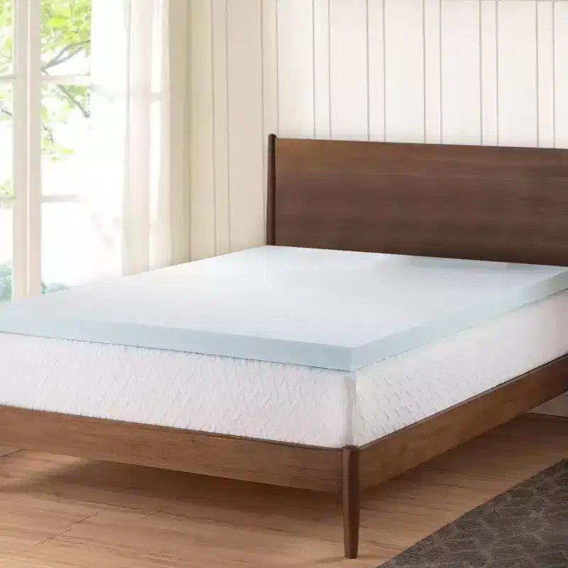 Surmatelas en mousse à mémoire de forme infusée de gel de 5 cm, conception ventilée pour une meilleure circulation de l'air