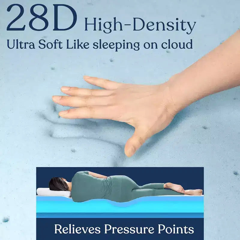 Surmatelas en mousse à mémoire de forme infusée de gel de 5 cm, conception ventilée pour une meilleure circulation de l'air