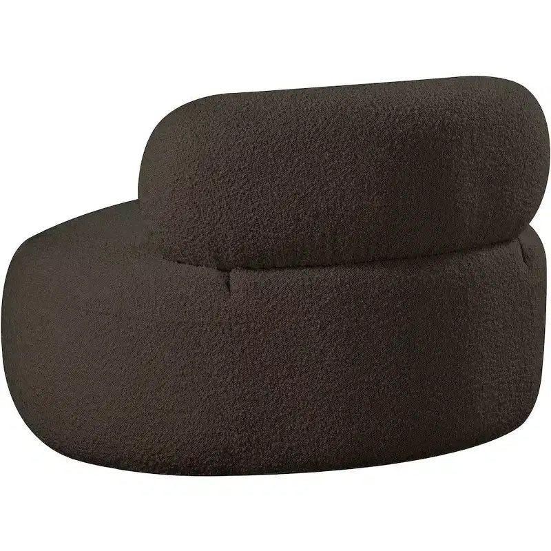 Meridian Furniture Fauteuil en tissu bouclette Venti