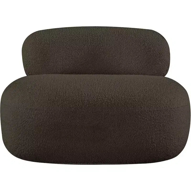 Meridian Furniture Fauteuil en tissu bouclette Venti