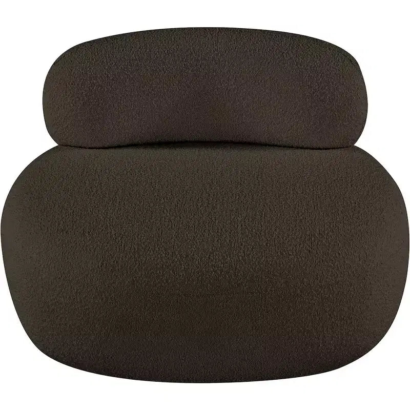 Meridian Furniture Fauteuil en tissu bouclette Venti