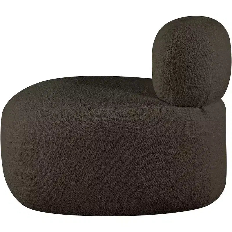 Meridian Furniture Fauteuil en tissu bouclette Venti