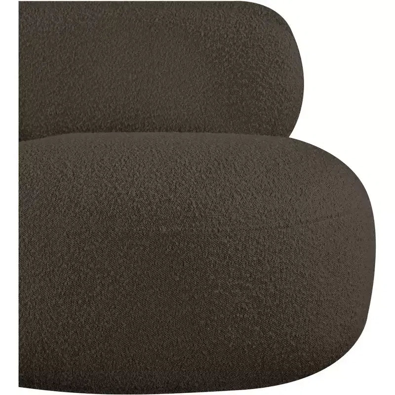 Meridian Furniture Fauteuil en tissu bouclette Venti