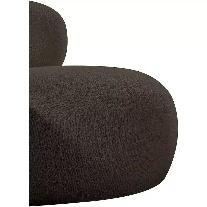 Meridian Furniture Fauteuil en tissu bouclette Venti