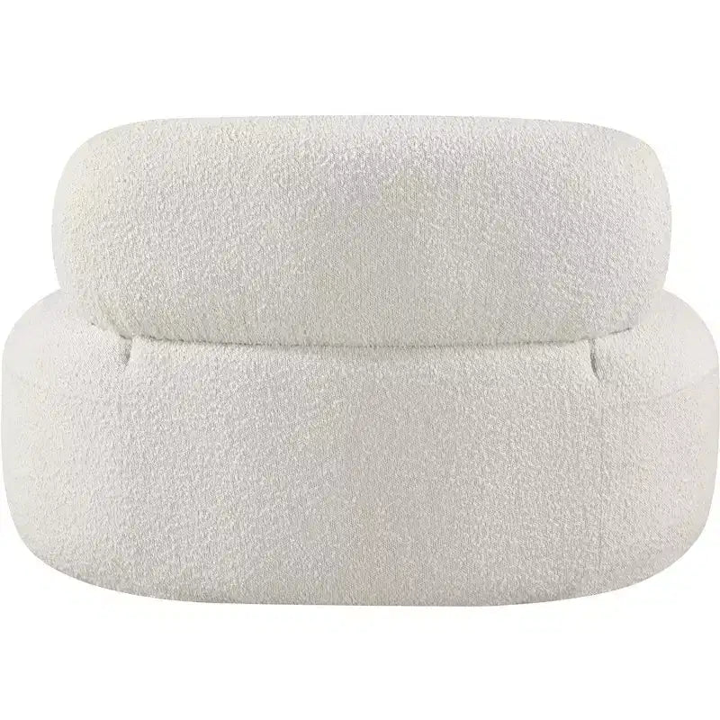 Meridian Furniture Fauteuil en tissu bouclette Venti