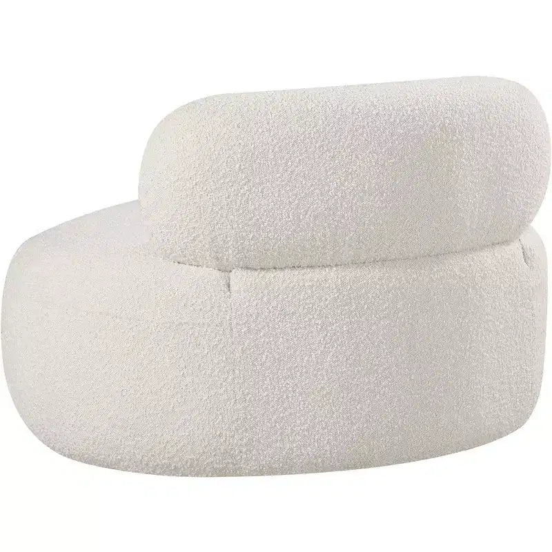 Meridian Furniture Fauteuil en tissu bouclette Venti