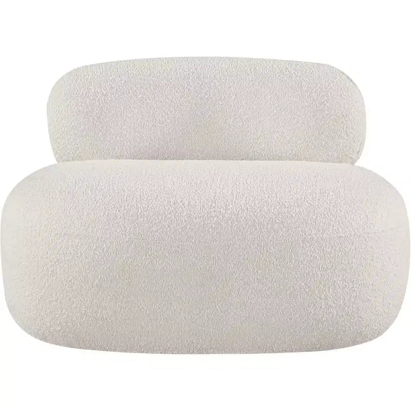 Meridian Furniture Fauteuil en tissu bouclette Venti