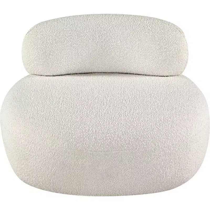 Meridian Furniture Fauteuil en tissu bouclette Venti