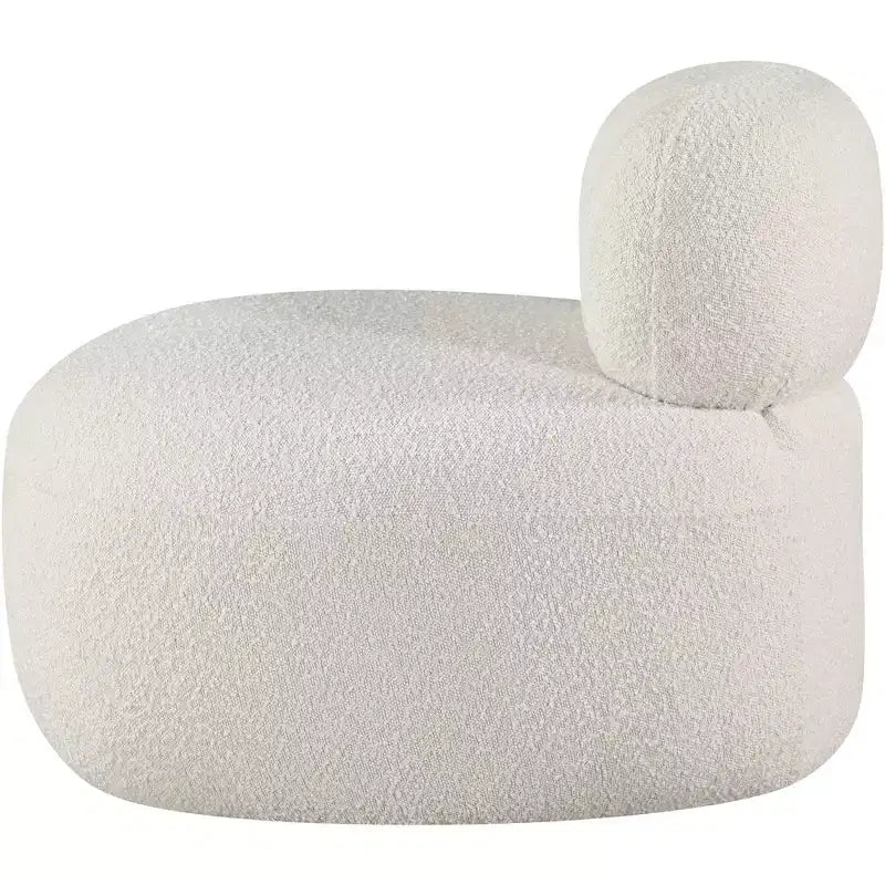 Meridian Furniture Fauteuil en tissu bouclette Venti