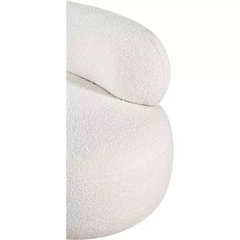 Meridian Furniture Fauteuil en tissu bouclette Venti