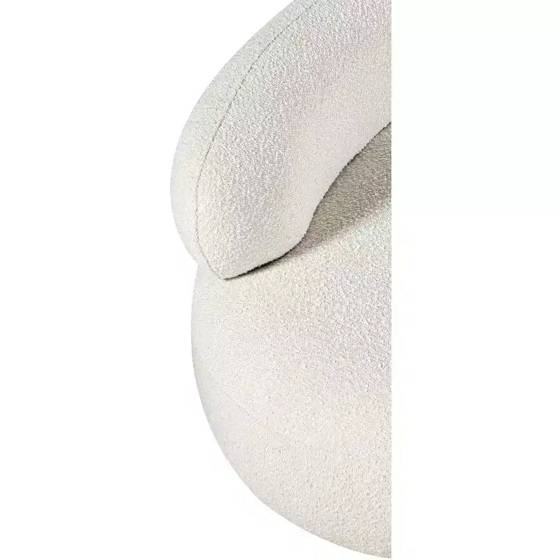Meridian Furniture Fauteuil en tissu bouclette Venti