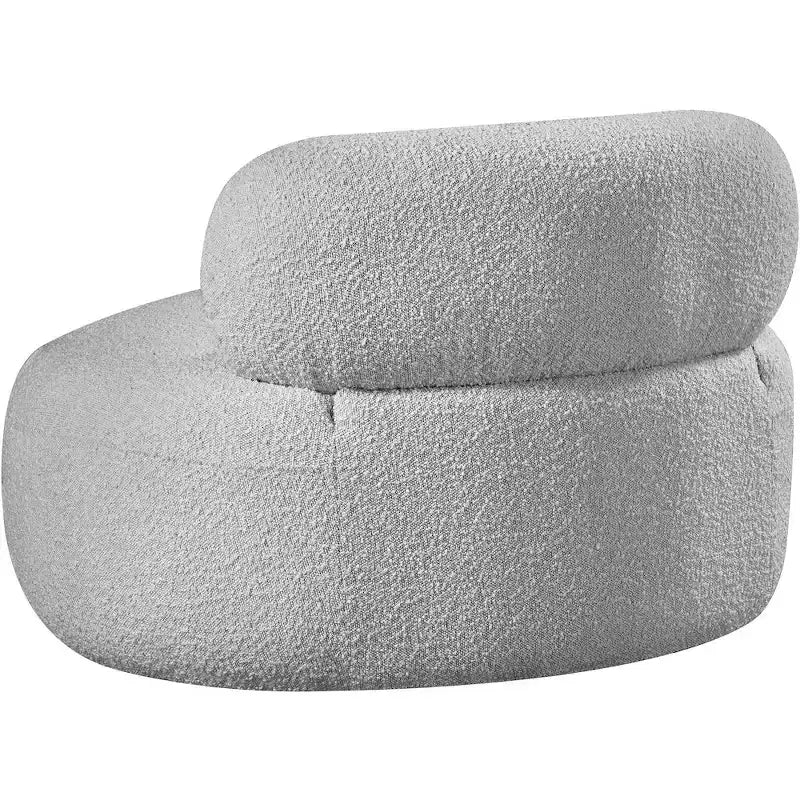 Meridian Furniture Fauteuil en tissu bouclette Venti