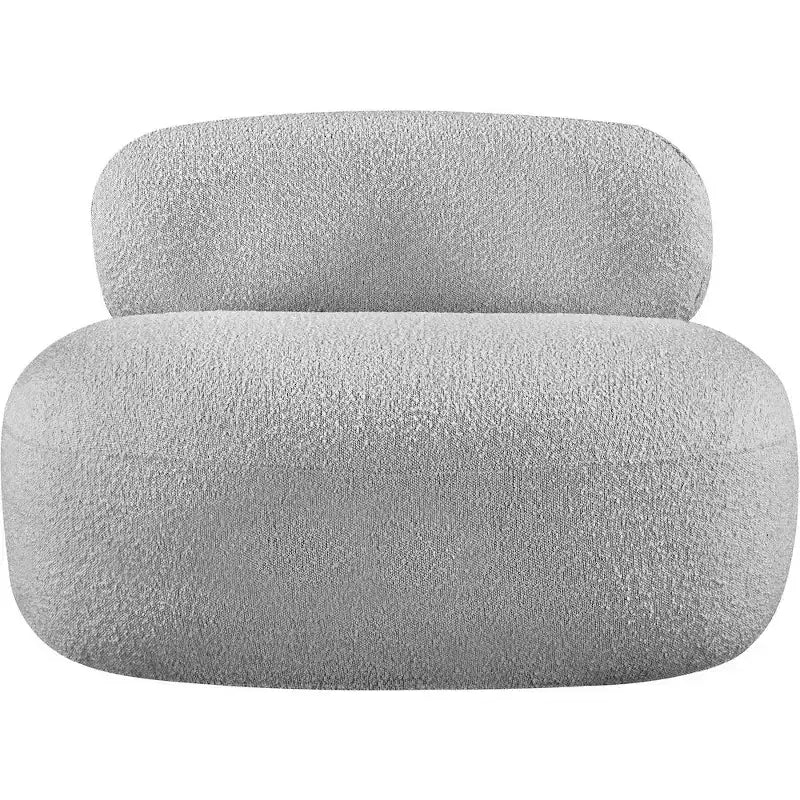 Meridian Furniture Fauteuil en tissu bouclette Venti