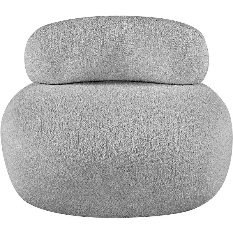 Meridian Furniture Fauteuil en tissu bouclette Venti