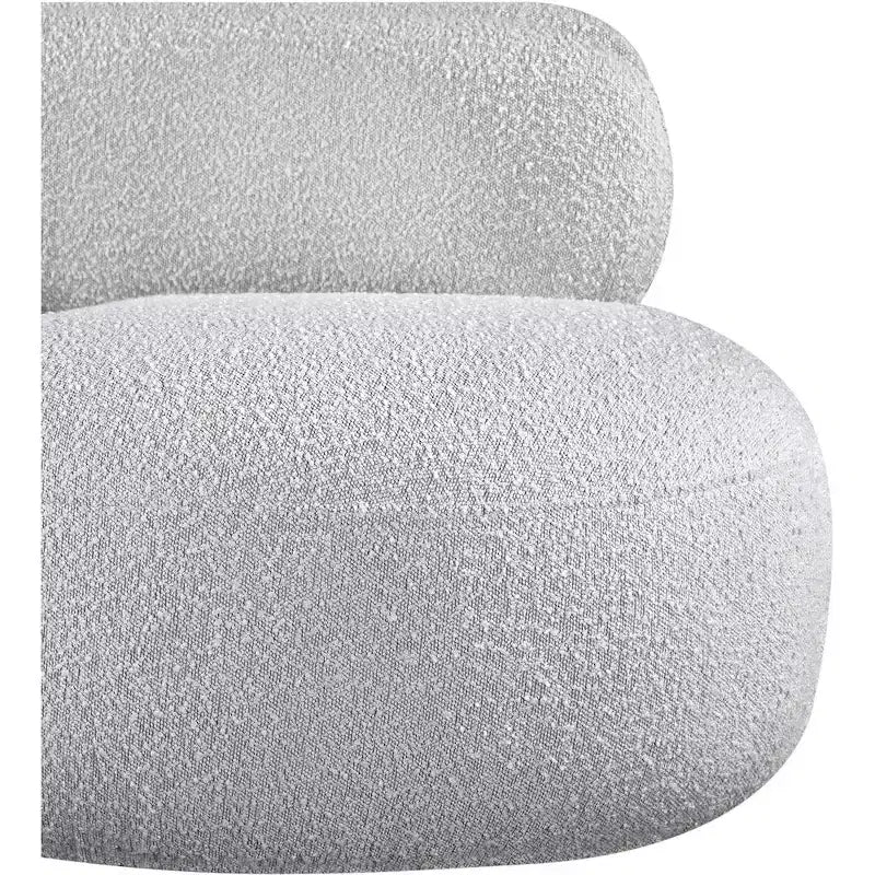 Meridian Furniture Fauteuil en tissu bouclette Venti