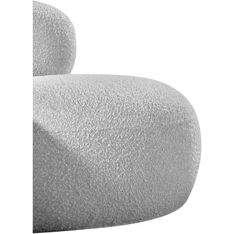Meridian Furniture Fauteuil en tissu bouclette Venti