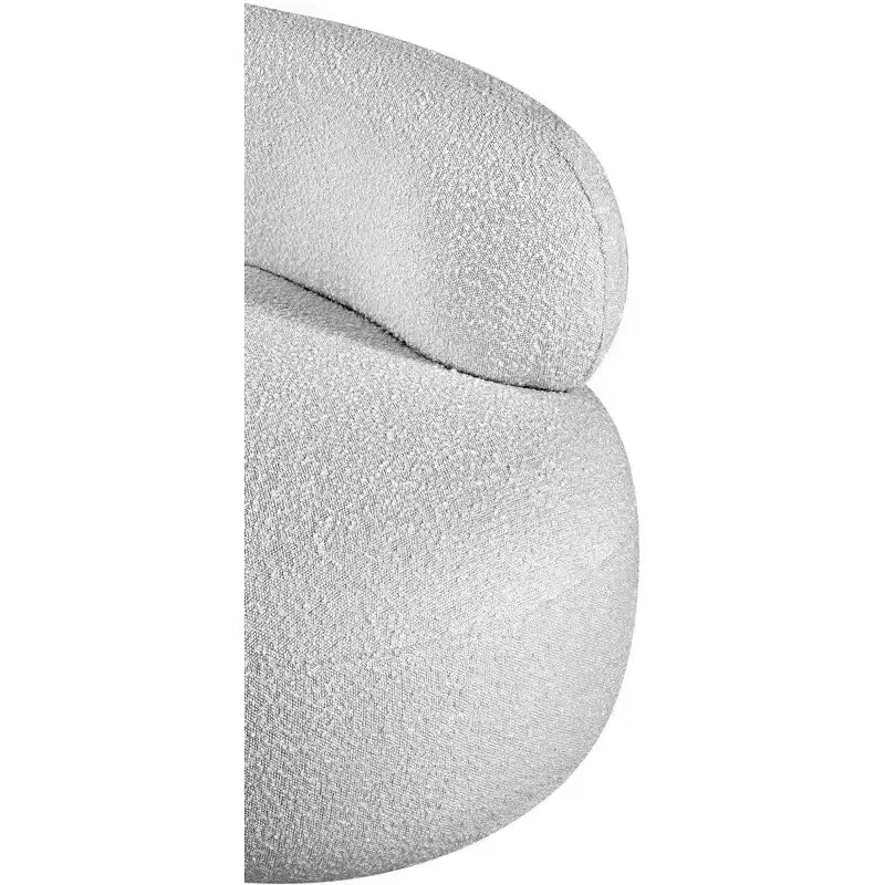 Meridian Furniture Fauteuil en tissu bouclette Venti