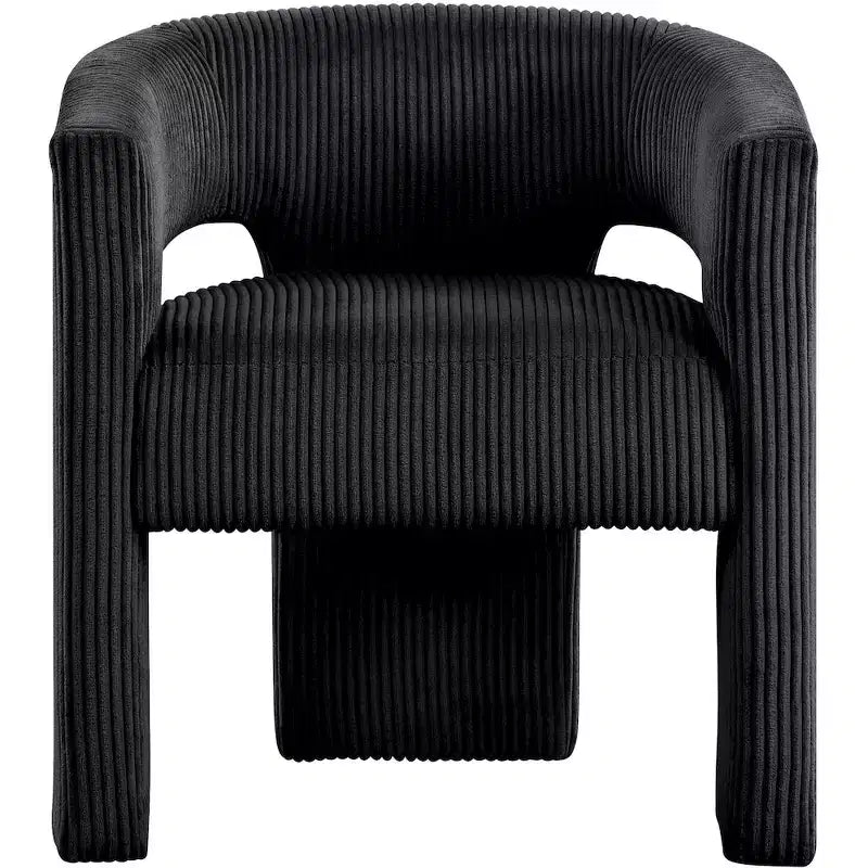 Meridian Furniture, Chaise d'appoint/de salle à manger en velours côtelé Riz