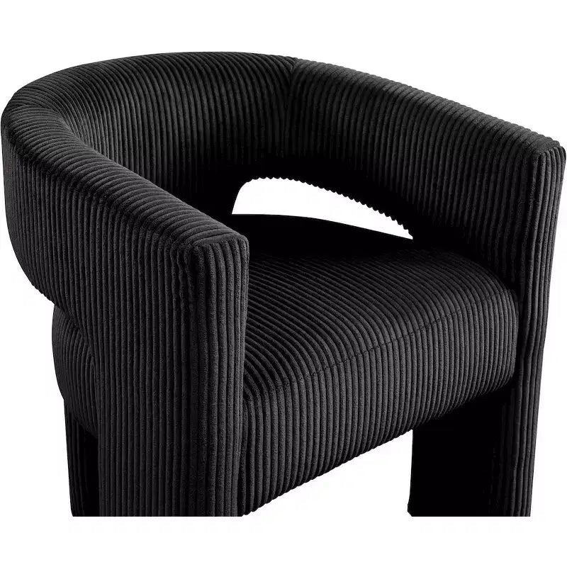 Meridian Furniture, Chaise d'appoint/de salle à manger en velours côtelé Riz